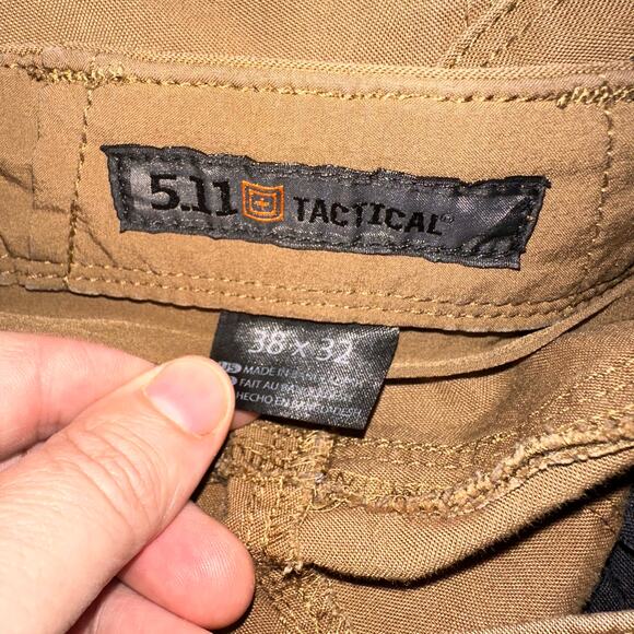 5.11 Tactical Mens Size 38x32 Brown Cargo Durable Reinforced Utility Work Pant - Picture 3 of 8